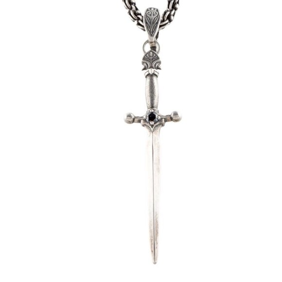 John Varvatos Other - JOHN VARVATOS STERLING SILVER 925 DIAMOND DAGGER PENDANT NECKLACE